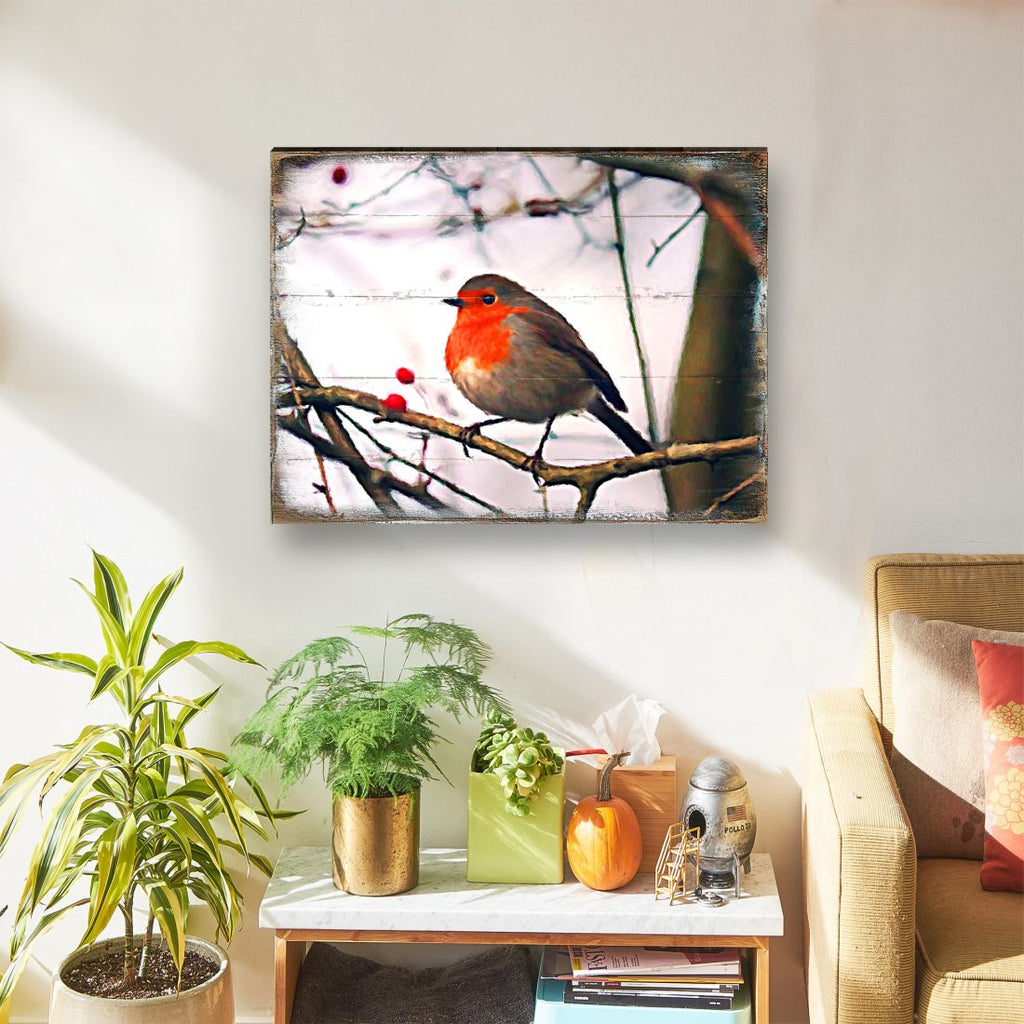 Amena Bird Wooden Coastal Wall Art by Nature Wonders - Coastal Sea-Life Decor - 95286B