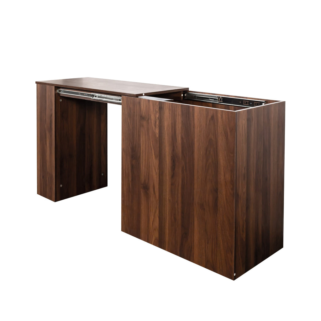 Computer Desk with Drawers, Modern Corner Home Office storage with extendable table, Study Writing Desk Workstation for Home,Office
