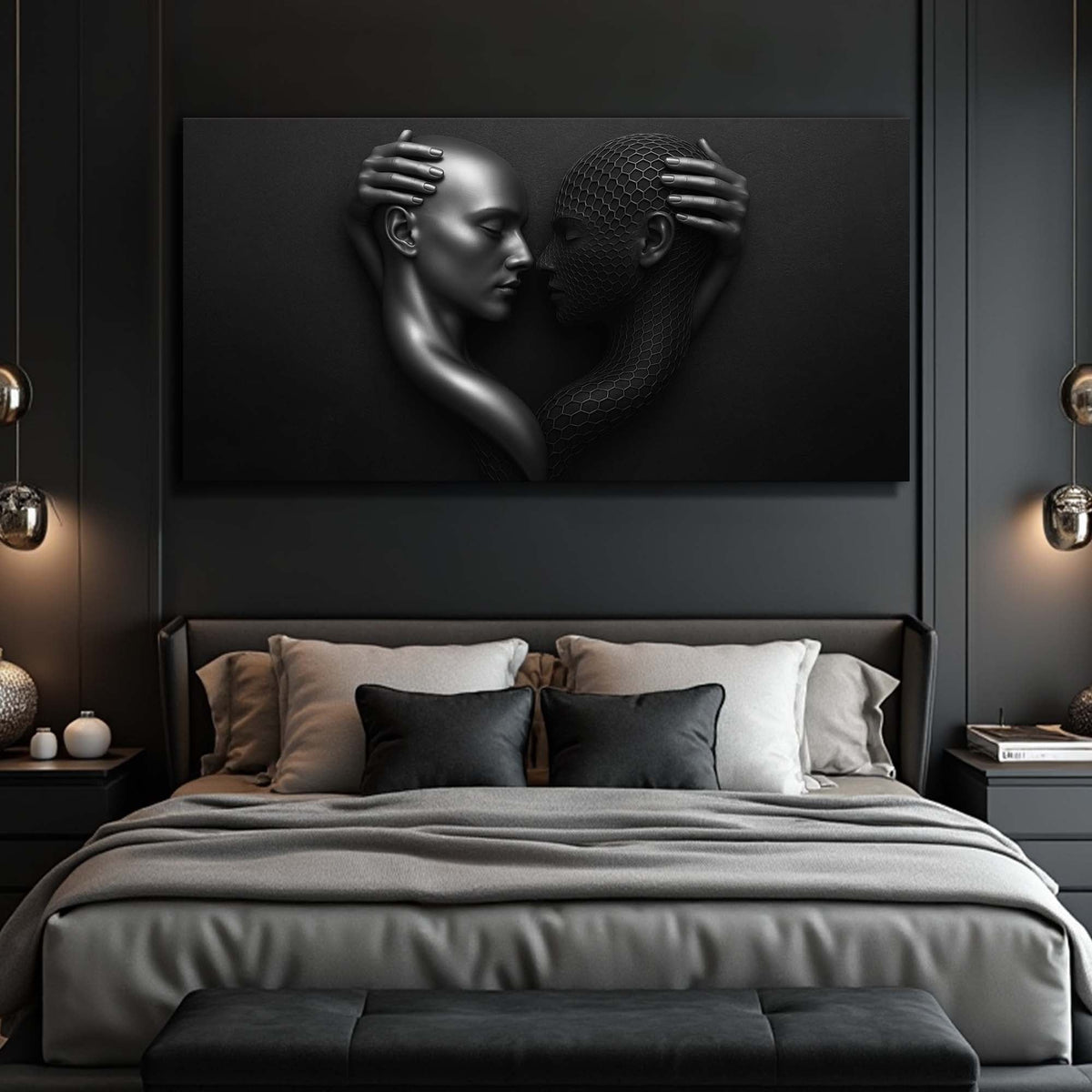 Eternal Love Figure Abstract Wall Art III