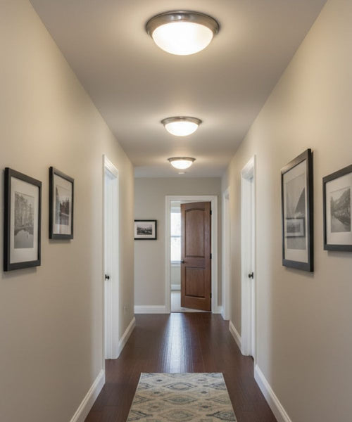 13"w 1-Light LED Flush Mount [6 PACK] Ceiling Lights Brushed Nickel Finish by RP Lighting