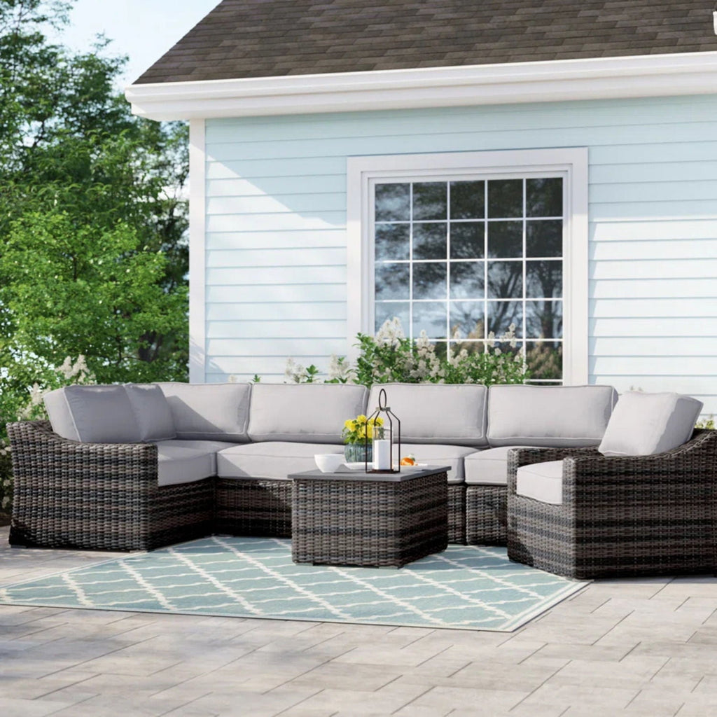 Stylish Sofa Seating Group With Cushions Perfect For Outdoor Gatherings