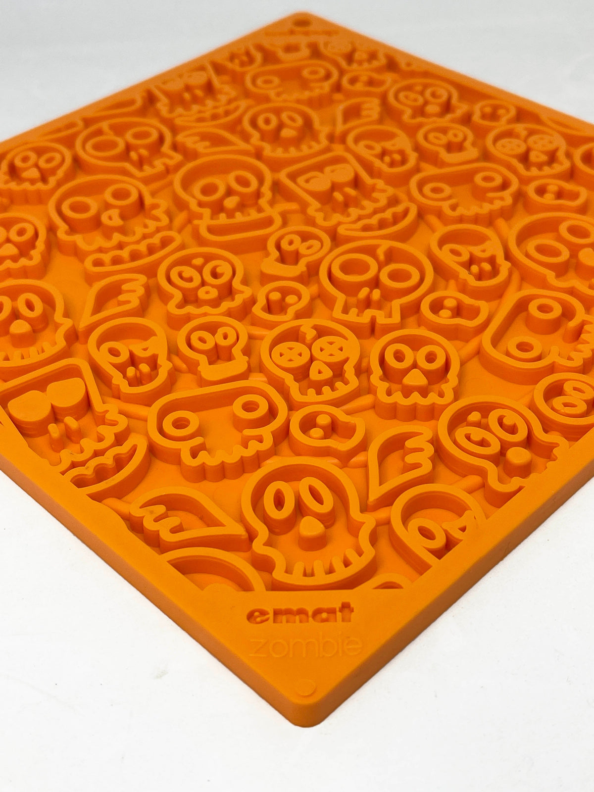 Zombie eMat - Enrichment Lick Mat for Dogs and Cats | Halloween Skull Design | SodaPup