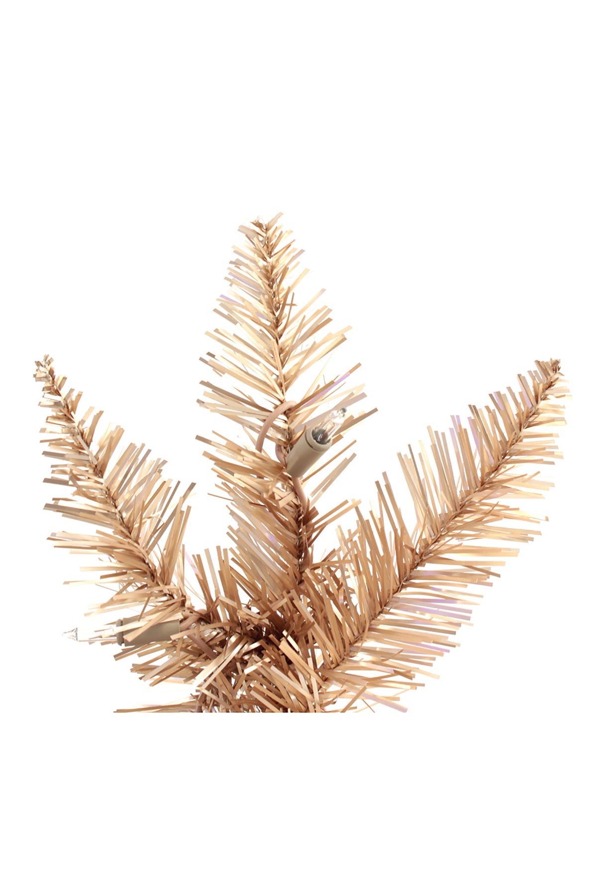 Rose Gold Slim Prelit Christmas Tree with Warm White Lights