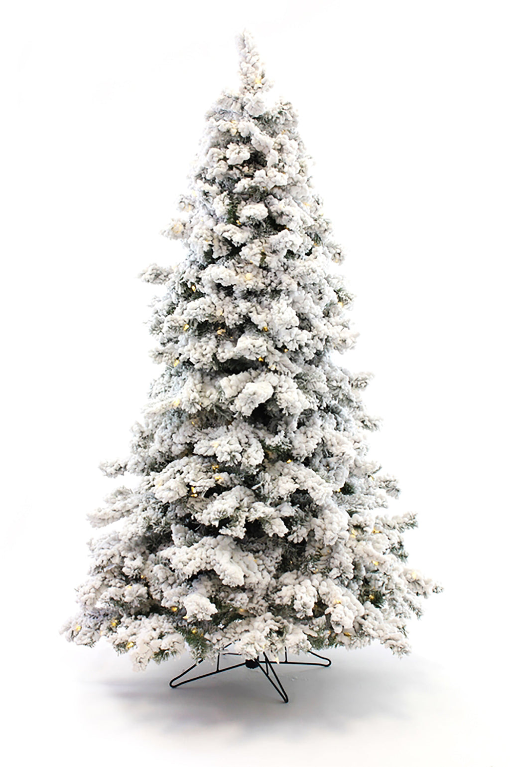 Prelit Heavy Snow Flocked Christmas Tree with Warm White Lights