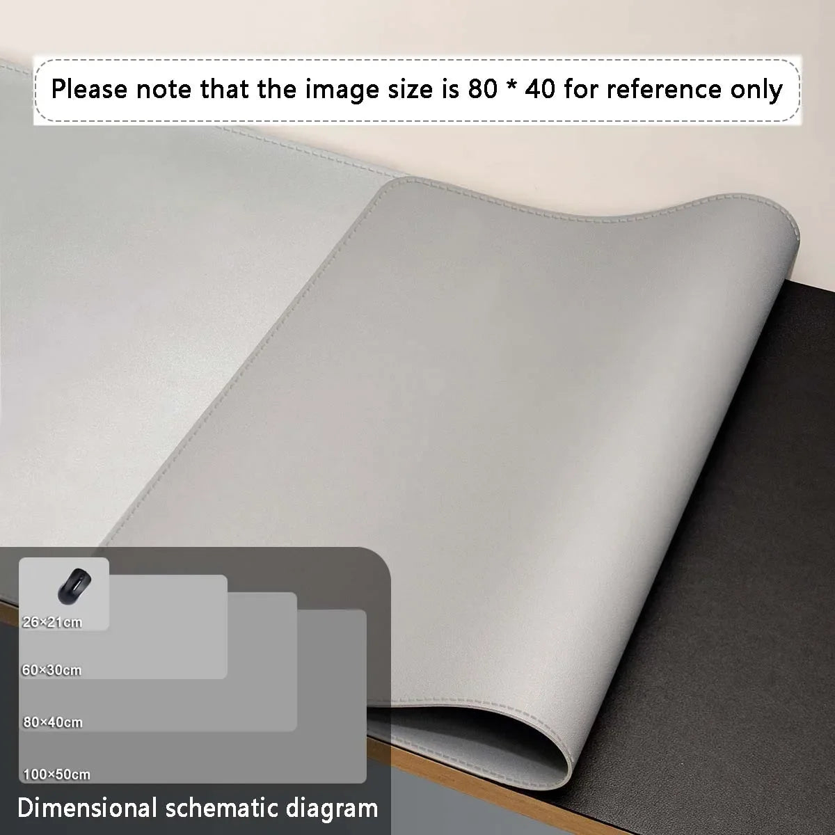 Large Mouse Pad – PU Leather Waterproof Desk Protector Mat for Office, Gaming, Keyboard & PC Accessories
