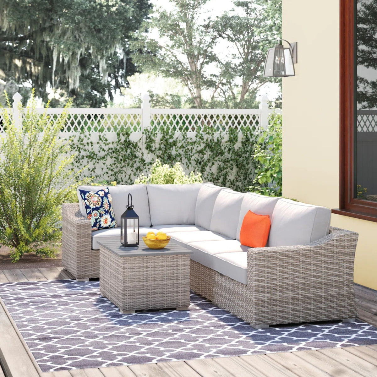 Stylish Sofa Seating Group With Cushions Perfect For Outdoor Gatherings