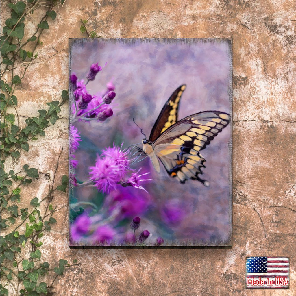 Machaon Art Wooden Wall Art by Nature Wonders - Nature Wildlife Decor  - 95391B