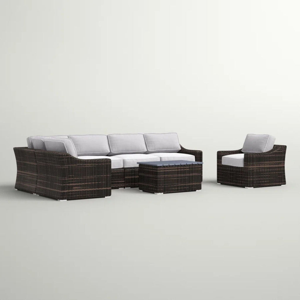 Stylish Sofa Seating Group With Cushions Perfect For Outdoor Gatherings