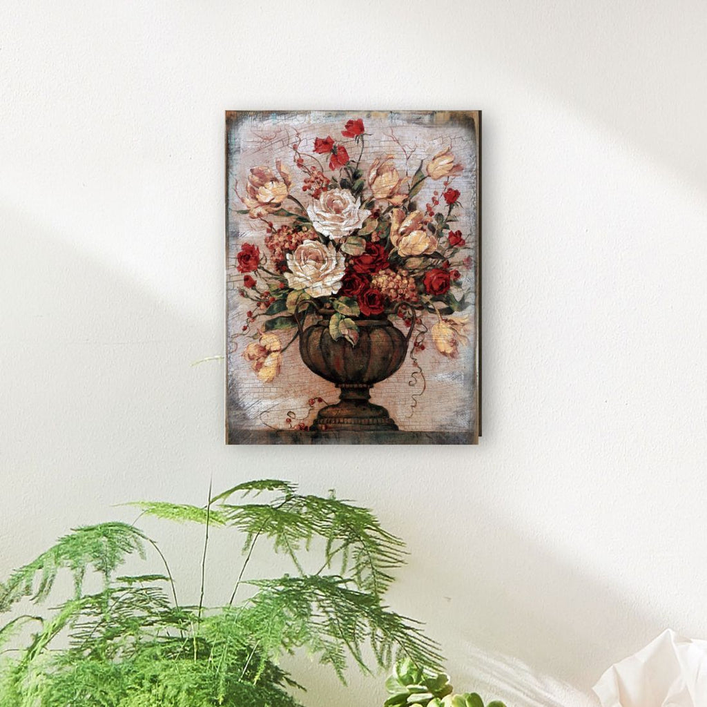 Lavalle Flower Bouquet Wooden Wall Art by Nature Wonders - Love Family Kids Decor - 95307B