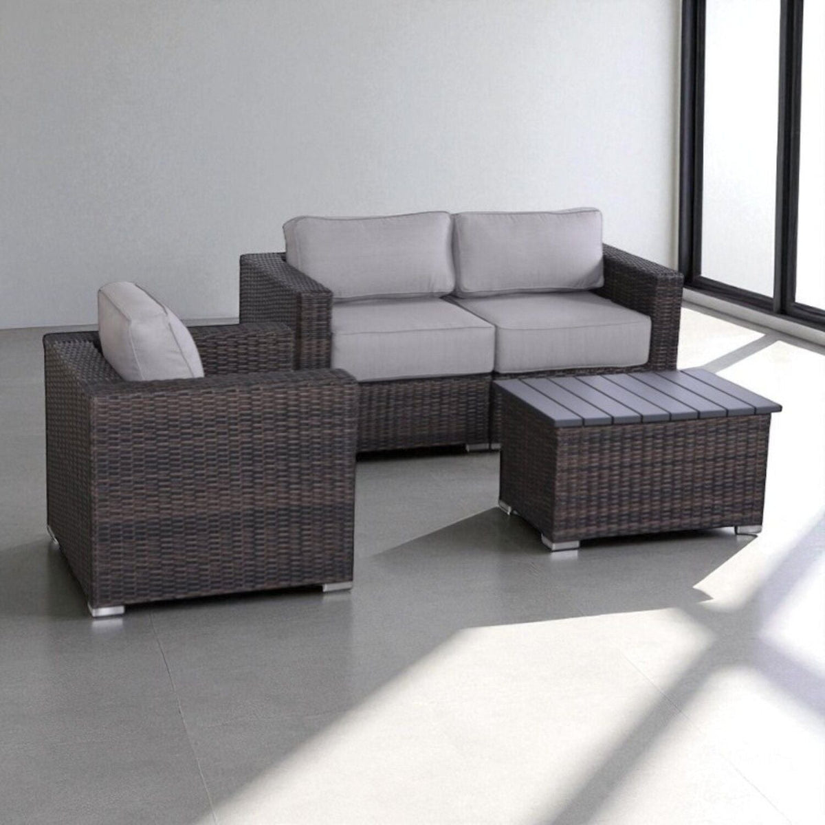 Stylish Sofa Seating Group With Cushions Perfect For Outdoor Gatherings