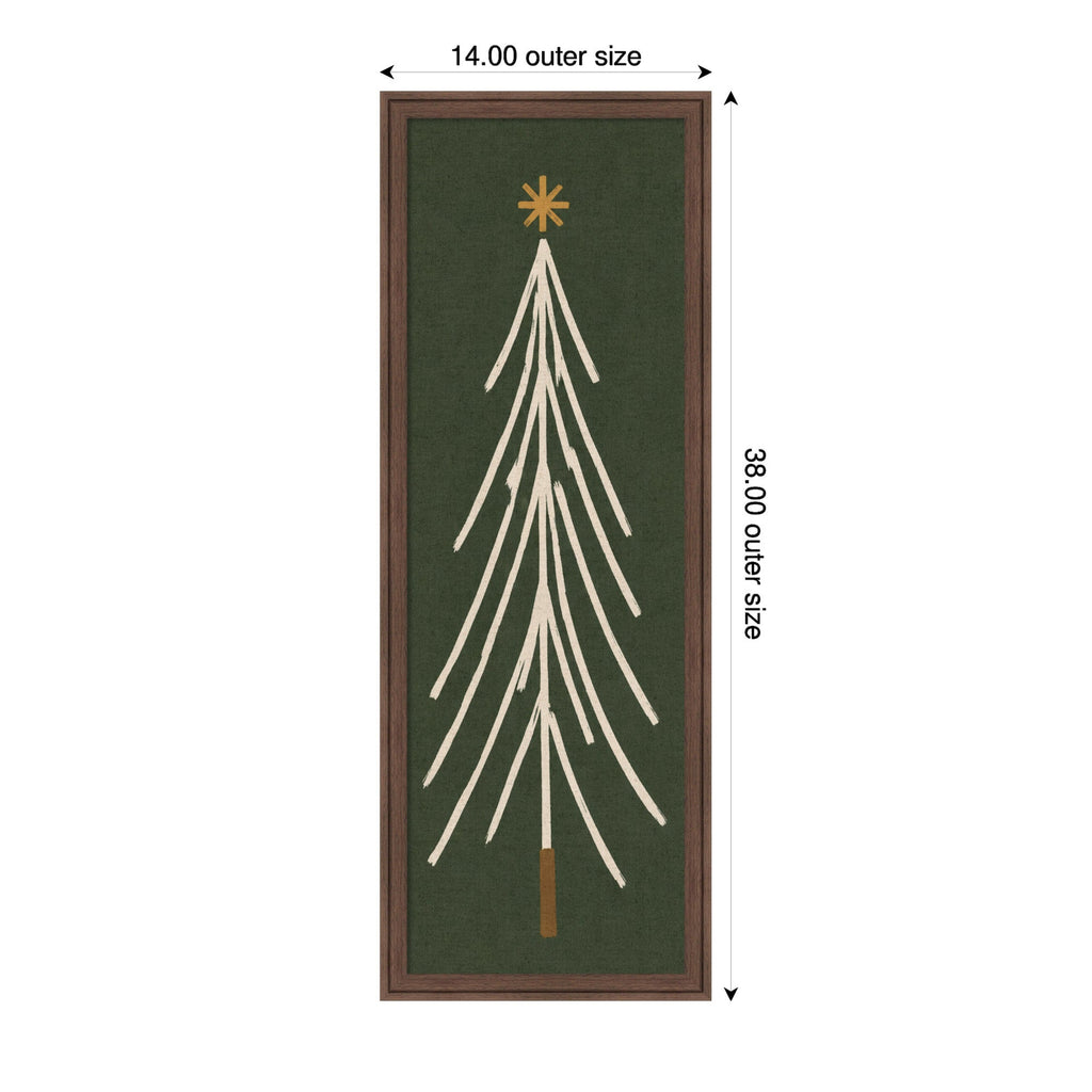 Framed Fabric Magnetic Board Minimalist Tree Panel Wall Organization