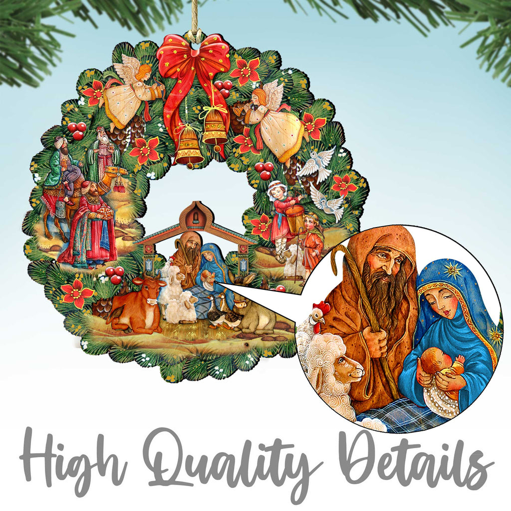 Home Cat Shaped Wooden Rustic Ornaments - Tree Ornament Set of 3 99113W