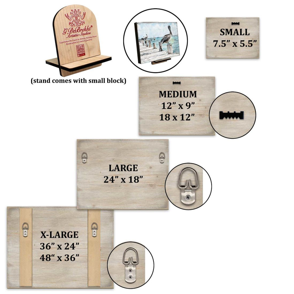 Ocean Shore Art Wooden Wall Art by Nature Wonders - Nature Wildlife Decor  - 95397B