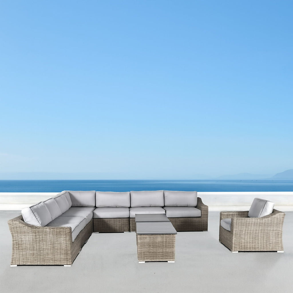 Stylish Sofa Seating Group With Cushions Perfect For Outdoor Gatherings