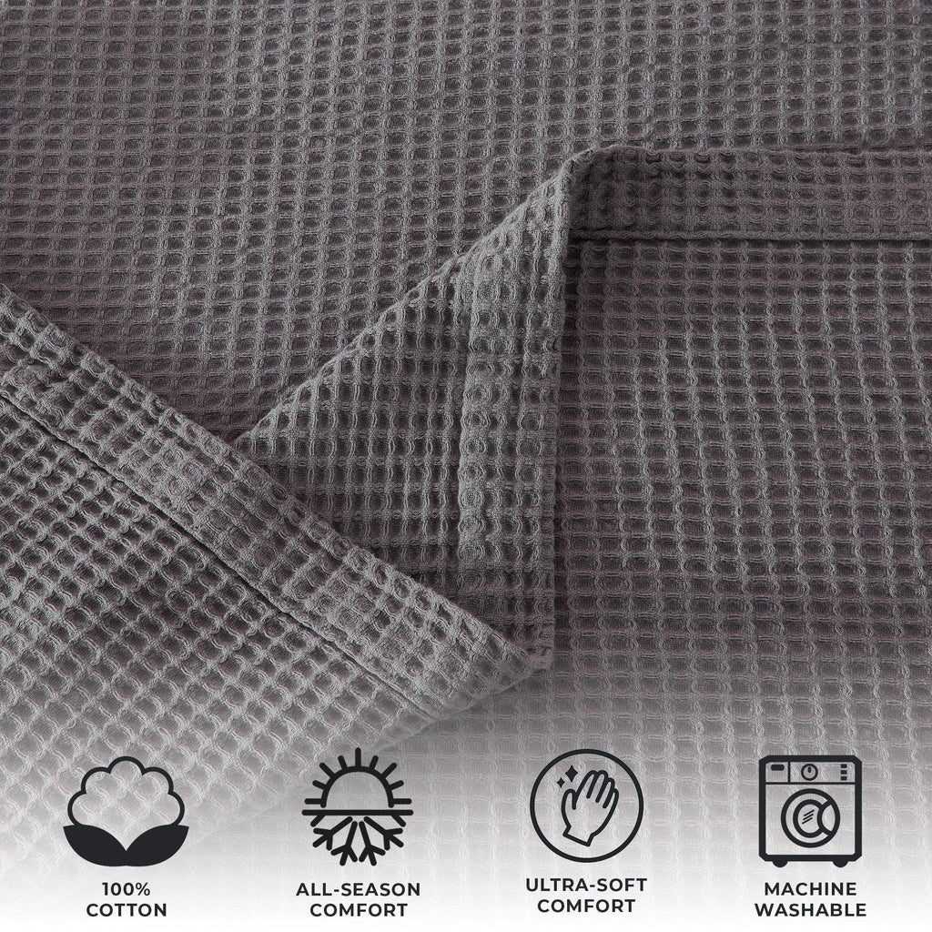 100% Cotton Waffle Weave Blanket - Mikala Collection