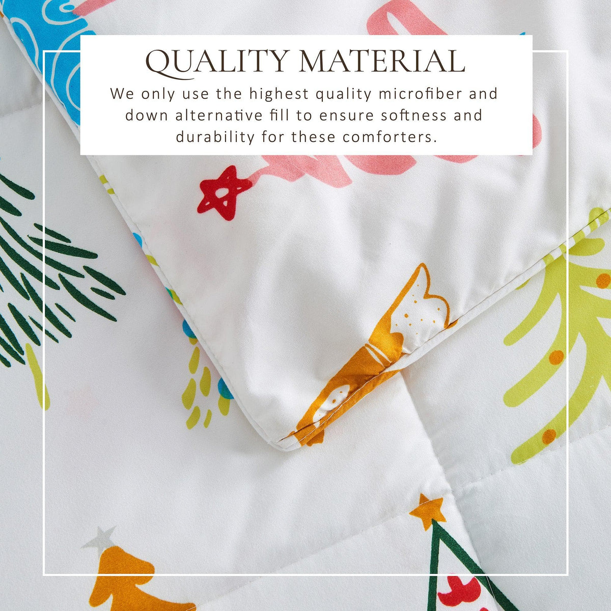 Reversible Christmas Comforter and Sham Set - Holiday / Lodge Odette Collection