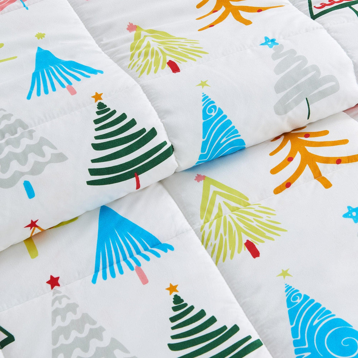 Reversible Christmas Comforter and Sham Set - Holiday / Lodge Odette Collection