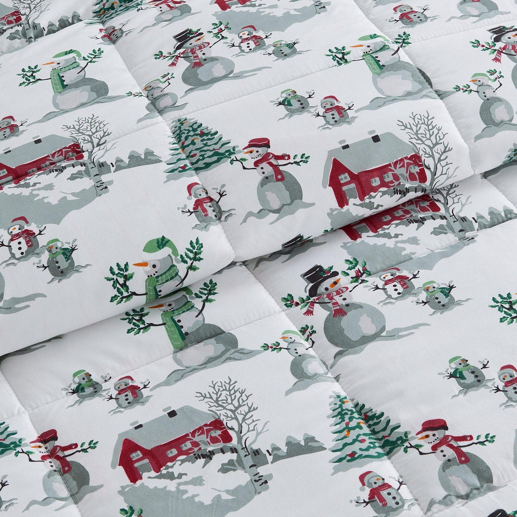 Reversible Christmas Comforter and Sham Set - Holiday / Lodge Odette Collection