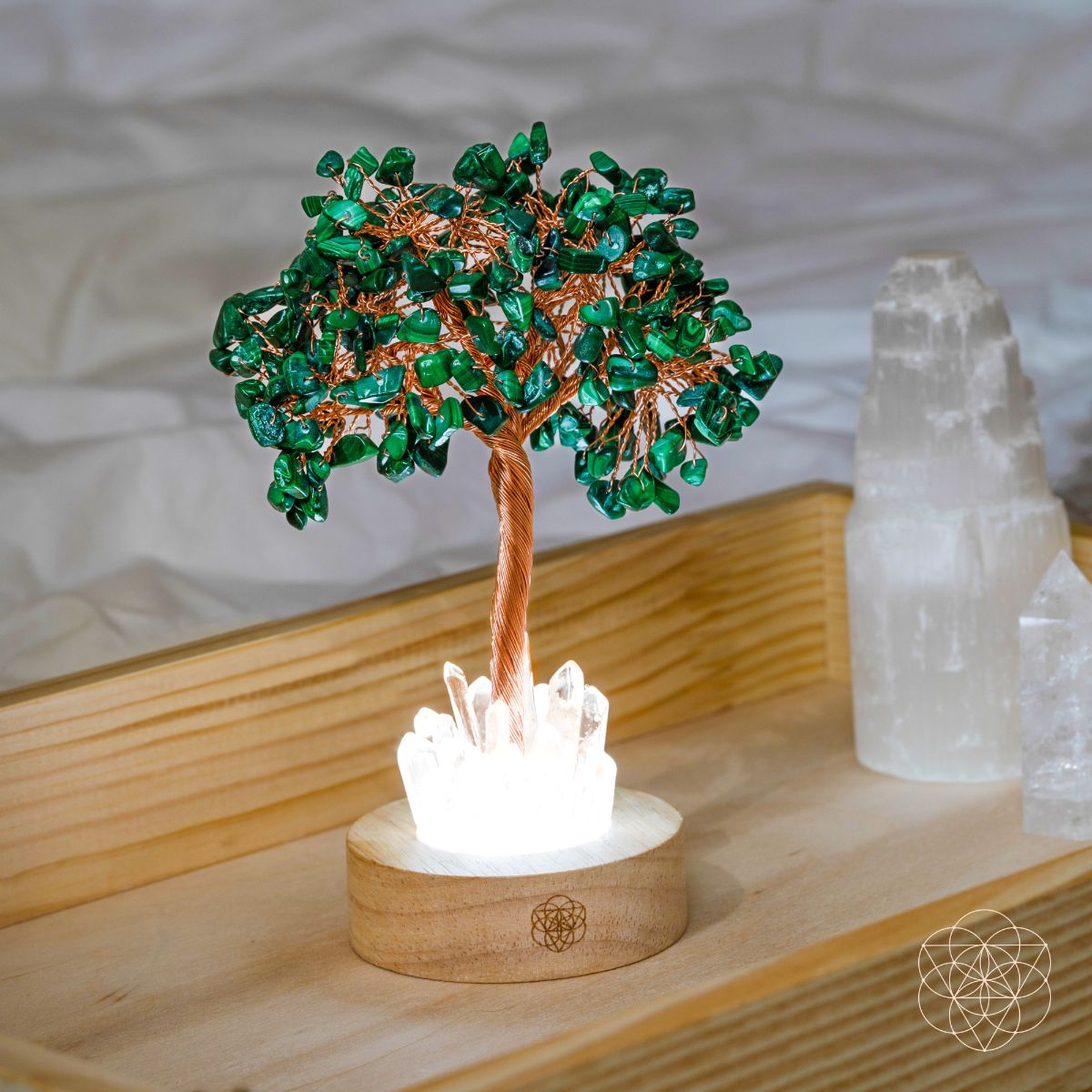 Malachite Anxiety Tree Lamp