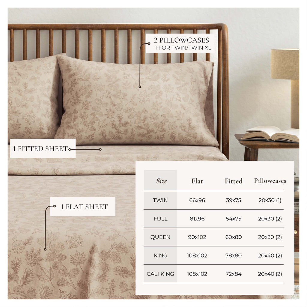 Turkish Cotton Flannel Sheet Set - Elevated Lodge Collection