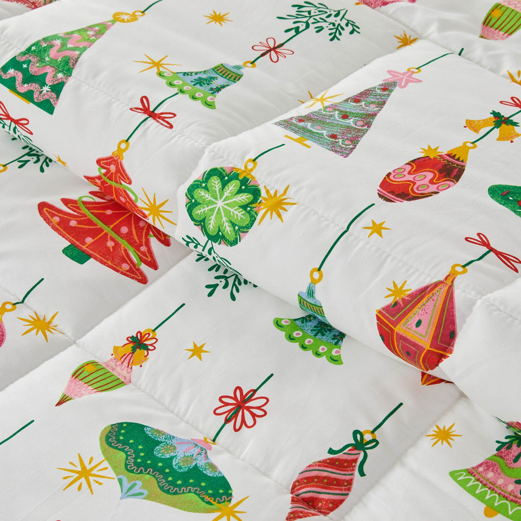 Reversible Christmas Comforter and Sham Set - Holiday / Lodge Odette Collection
